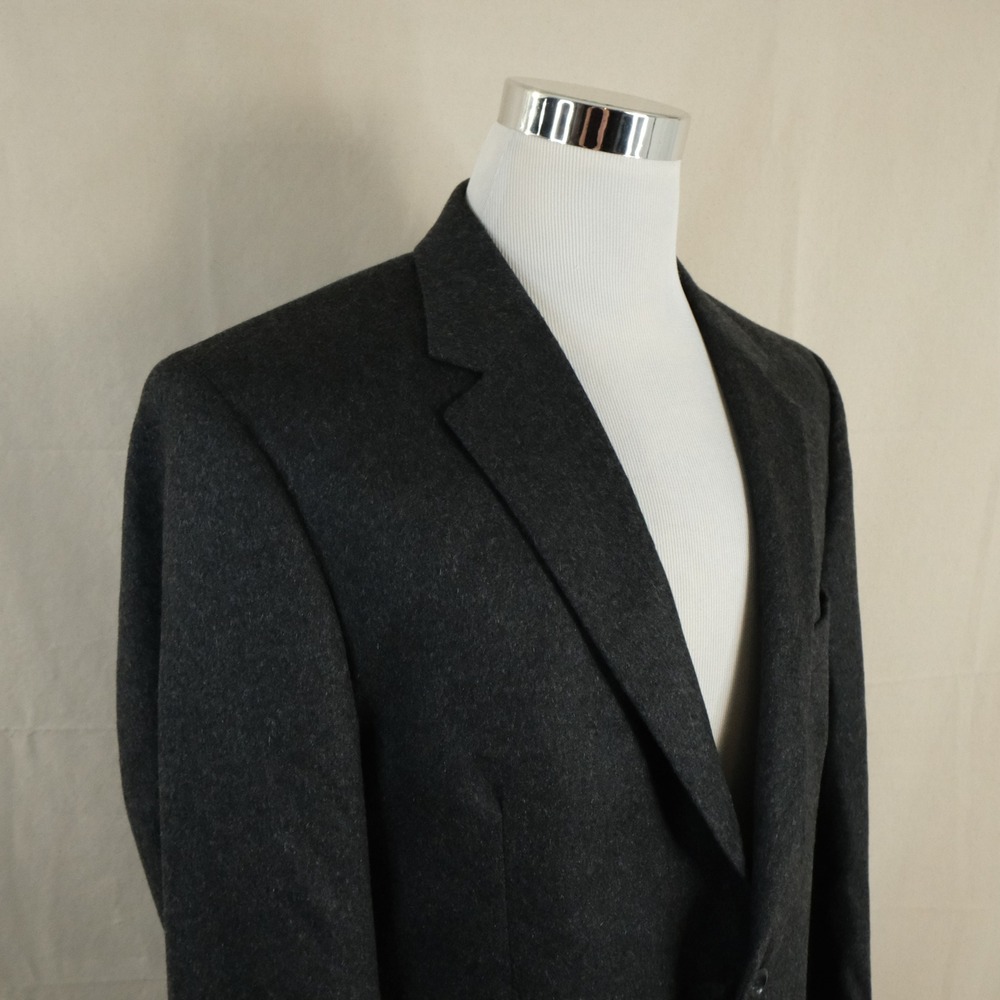 Jos. A. Bank 44R Sport Coat 100% Cashmere Charcoal Two Button Lined  Vented